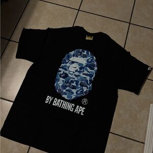 A bathing ape blue shirt size M